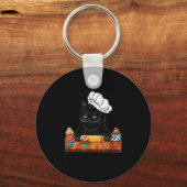 Porte-clés Black Cat Baking Because Murder Is Wrong Cat Lover (Recto)