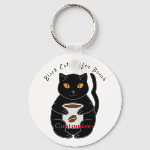 Porte-clés Black Cat Coffee Break Thunder_Cove