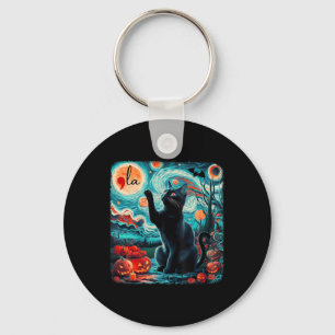 Porte-clés Black Cat Comma La Kamala Harris Halloween Starry