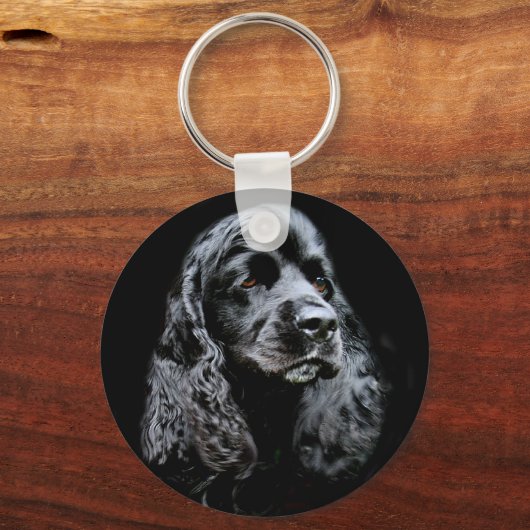 Porte-clés Black Cocker Spaniel (Recto)