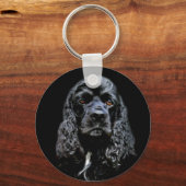 Porte-clés Black Cocker Spaniel (Recto)