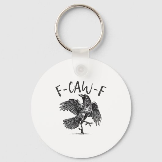 Porte-clés Black Crow, F-caw-f Funny Black Bird (Recto)