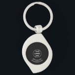 Porte-clés Black Custom Logo Texte Moderne Minimaliste Entrep<br><div class="desc">Mettez facilement à jour la marque de votre entreprise avec notre modèle d'affaires simple et personnalisé dans un style moderne et minimaliste. Ajoutez votre logo, votre nom sur les réseaux sociaux et votre site Web, ou du texte costumé pour créer un look professionnel en quelques minutes. Besoin d'aide pour la...</div>