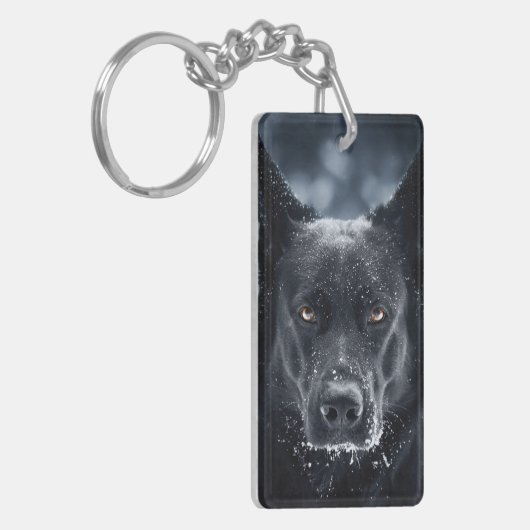 Porte-clés Black German Shepherd (Devant gauche)