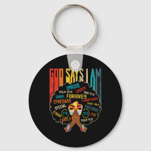 Porte-clés Black Girl God Dit Que Je Suis Black Melanin Junet