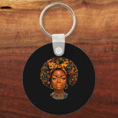 Porte-clés Black Girl Magic Afro Melanin Queen African Americ (Recto)