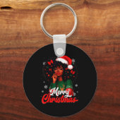 Porte-clés Black Girl Santa Hat Merry Christmas Pajama Africa (Recto)