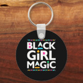 Porte-clés Black Girls Magic Melanin Histoire africaine-améri (Recto)