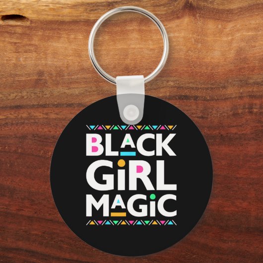Porte-clés Black Girls Magic Melanin Histoire africaine-améri (Recto)