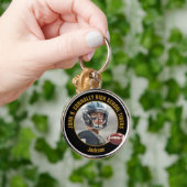 Porte-clés Black Gold Football Player Photo Commemorative (Main)