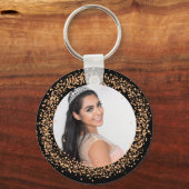 Porte-clés Black gold photo scintille (Verso)