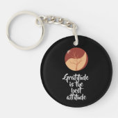Porte-clés Black Gratitude Acrylic Keychain (Devant)