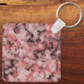 Porte-clés Black Gray Pink White Modern Geometric Abstract (Verso)