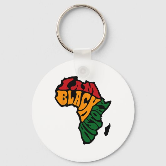 Porte-clés Black Histoire Mois Vêtements Afrique Carte Kente  (Recto)