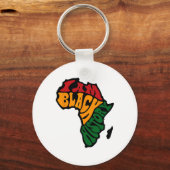 Porte-clés Black Histoire Mois Vêtements Afrique Carte Kente  (Recto)