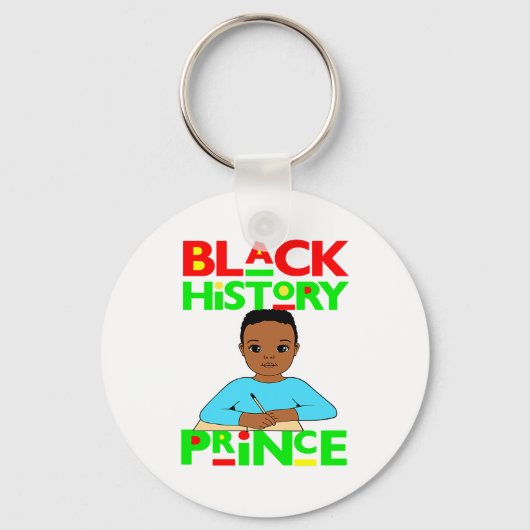 Porte-clés Black History Prince Melanin Boy Son Bruh Brown Sk (Recto)