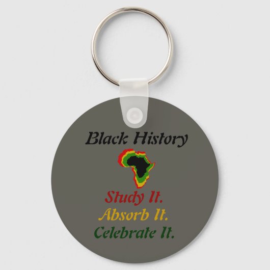 Porte-clés "Black History - Study/Absorb/Celebrate" (Recto)