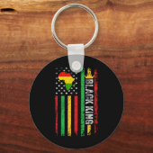 Porte-clés Black King Melanin African American Flag Black Son (Recto)