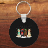 Porte-clés Black Lab Labrador Dog Christmas Crew Matching Fam (Recto)