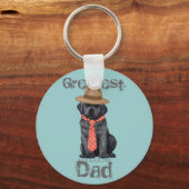 Porte-clés Black Lab Papa (Recto)