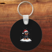 Porte-clés Black Labrador Christmas Santa Hat Xmas Pajama T-S (Recto)