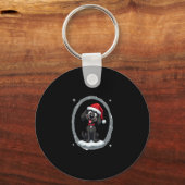 Porte-clés Black Labrador Christmas Santa Hat Xmas Pajama T-S (Recto)