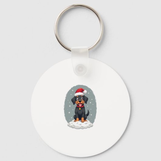 Porte-clés Black Labrador Christmas Santa Hat Xmas Pajama T-S (Recto)