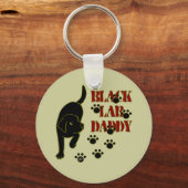 Porte-clés Black Labrador Daddy (Recto)