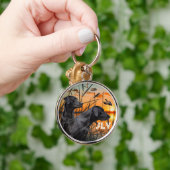 Porte-clés Black Labrador Retriever Personnalisé (Main)