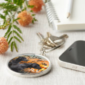 Porte-clés Black Labrador Retriever Personnalisé (Côté)