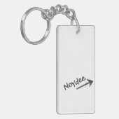 Porte-clés Black Lettering and Arrow on your (Devant gauche)