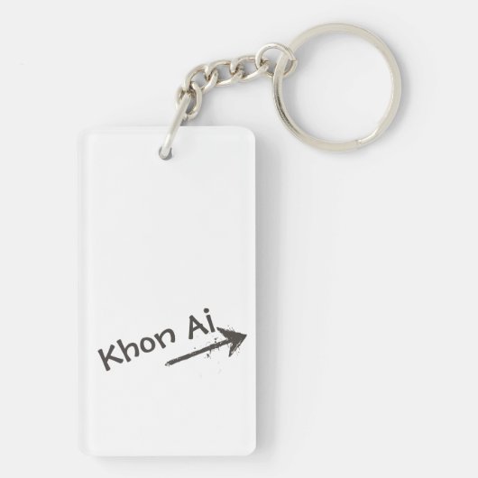 Porte-clés Black Lettering and Arrow on your (Dos)