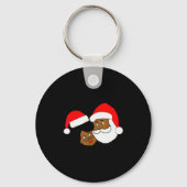 Porte-clés Black Loving Santa Claus And Mrs. Claus Ethnic Chr (Recto)