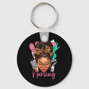 Porte-clés Black Melanin Nurse Noir Histoire Mois Afro Cheveu
