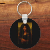 Porte-clés Black Mona Lisa Afro African American Melanin Blac (Recto)