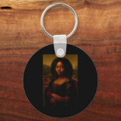 Porte-clés Black Mona Lisa Afro African Melanin Black History (Recto)
