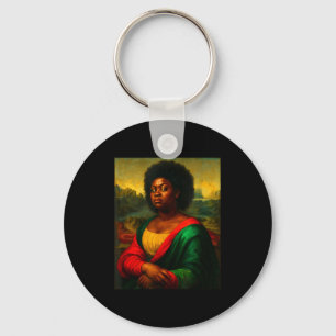 Porte-clés Black Mona Lisa Regard de côté Femme Afro Histoire