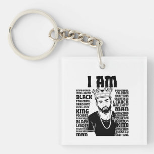 Porte-clés Black Papa Melanin Christian Man Père Bruh Papa