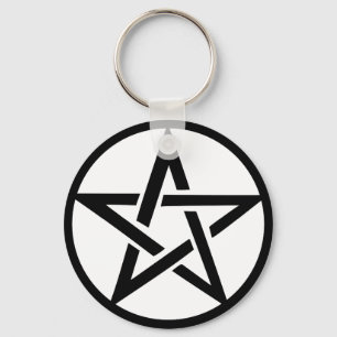 Porte-clés black pentacle pentagram ring