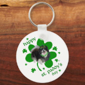 Porte-clés Black Pomeranian St Patrick (Recto)