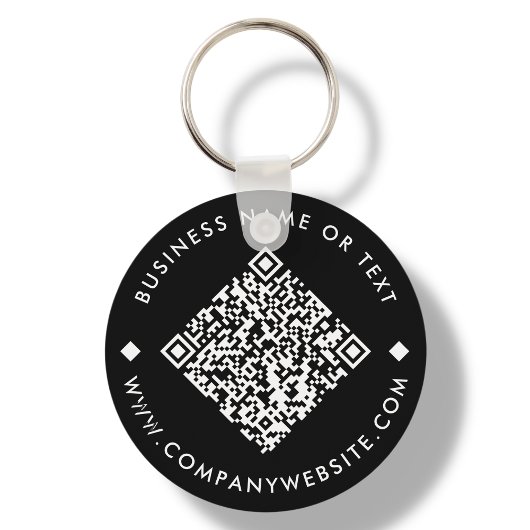 Porte-clés Black | Porte - clé de code QR personnalisé profes