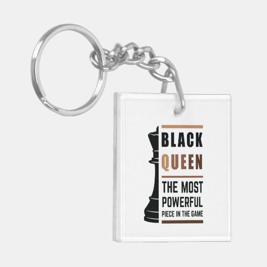 Porte-clés Black Queen La Pièce La Plus Puissante Dans Le Jeu (Devant gauche)