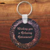 Porte-clés Black Rose Gold vous souhaite une retraite relaxan (Verso)