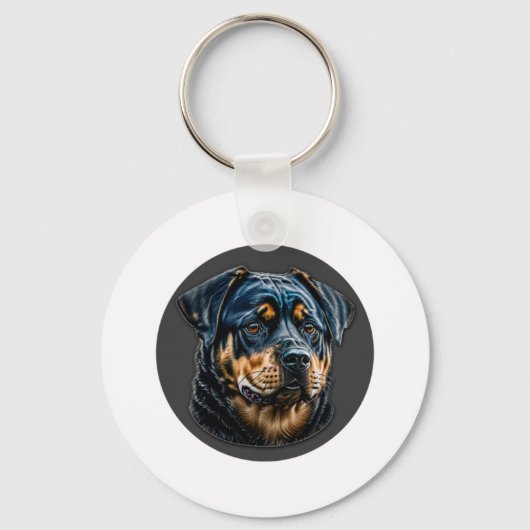 Porte-clés Black Rottweiler (Recto)