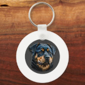 Porte-clés Black Rottweiler (Recto)