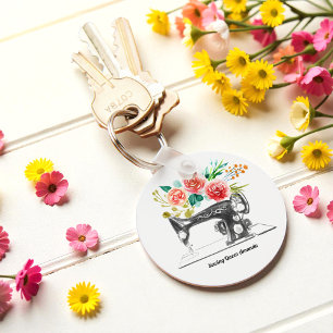 Porte-clés Black Sewing Machine Vintage Tailor