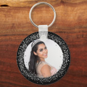 Porte-clés Black silver photo scintille (Recto)