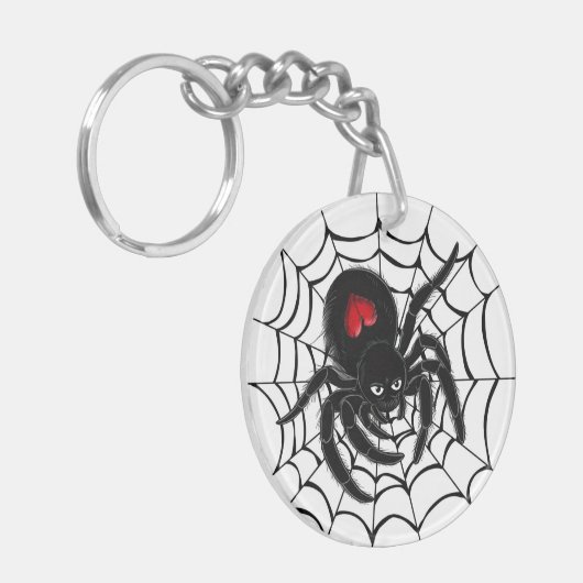 Porte-clés Black Spider en Web (Devant gauche)