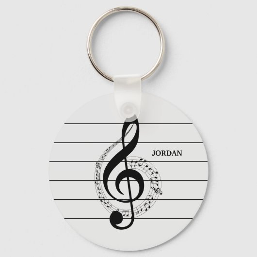 Porte-clés Black Treble Clef (Recto)