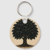 Porte-clés Black Tree Necklace – Minimal Nature Pendant (Verso)